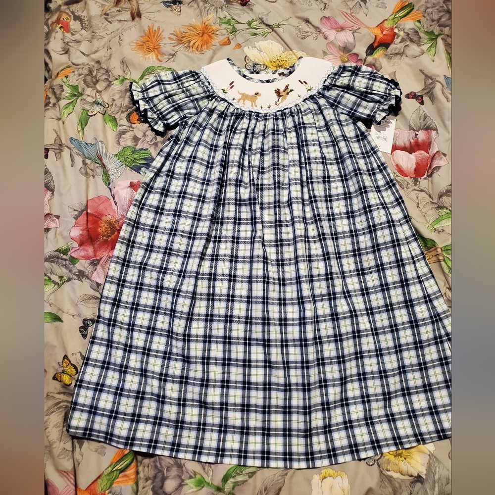 Banana Split Smocked Ducks Dress
